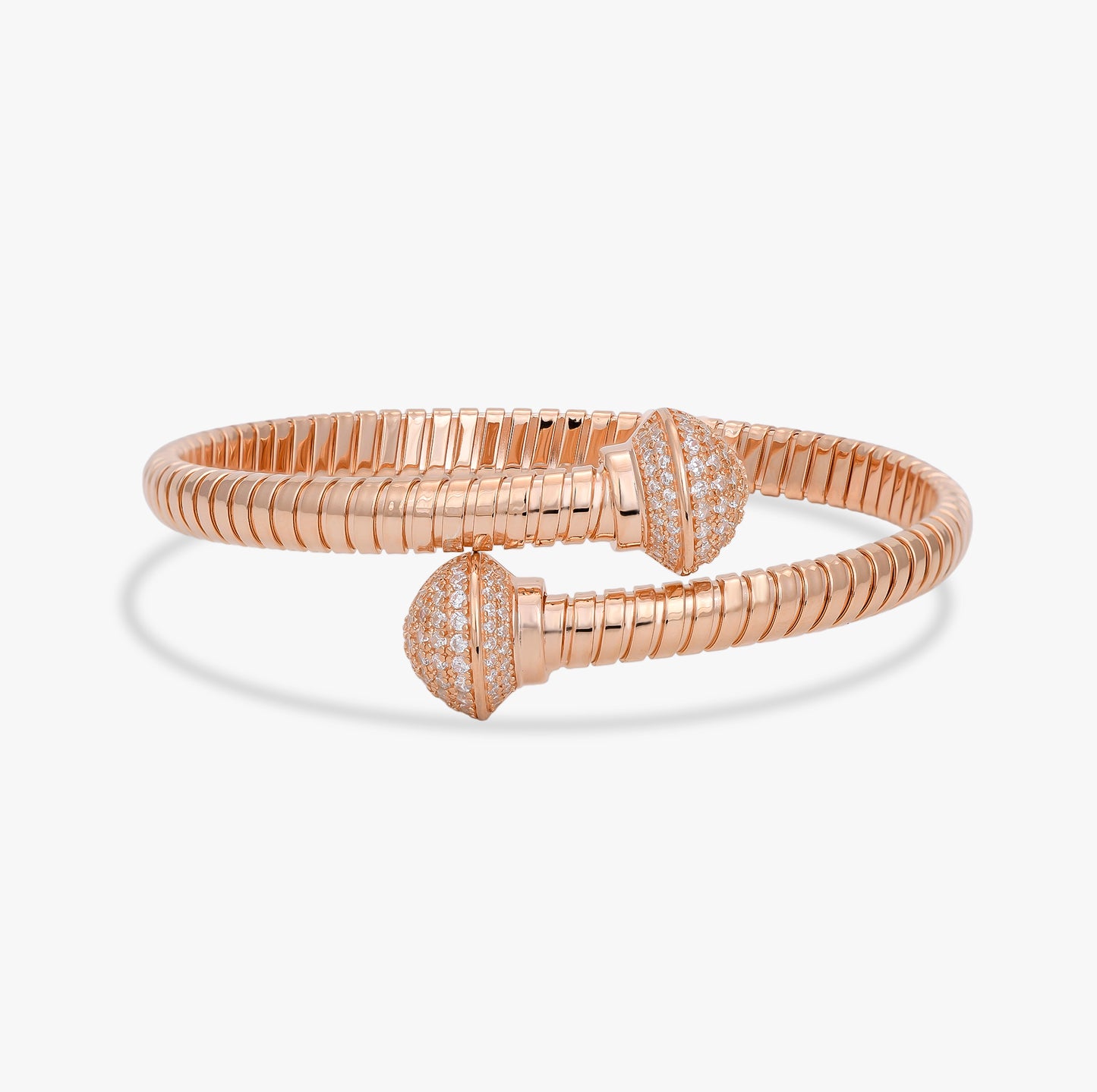 Twisted Bolt Solitaire Bangle