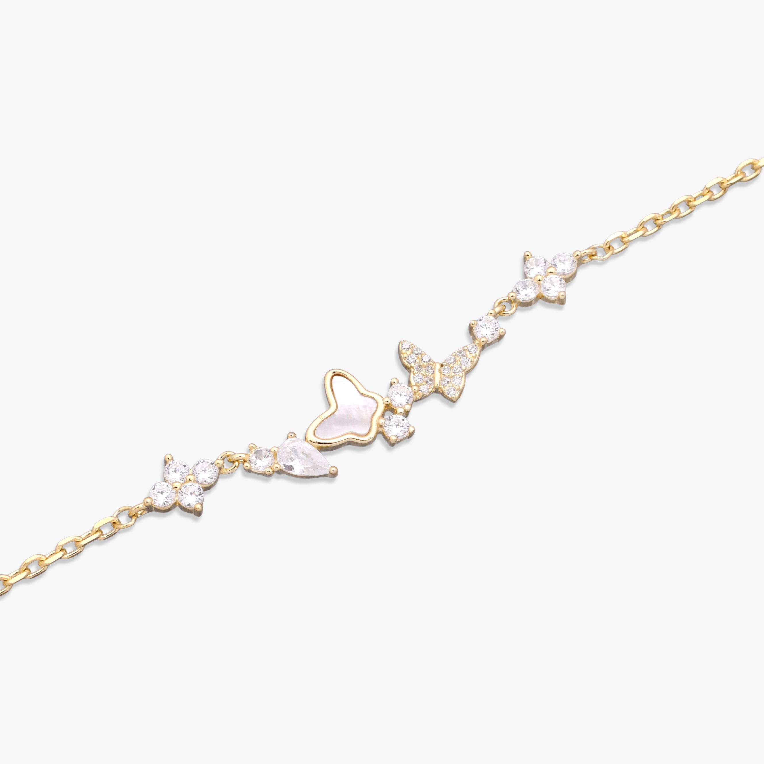Butterfly Garden Gold Bracelet