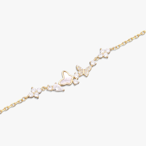 Load image 1 in gallery view. Butterfly Garden Gold Bracelet