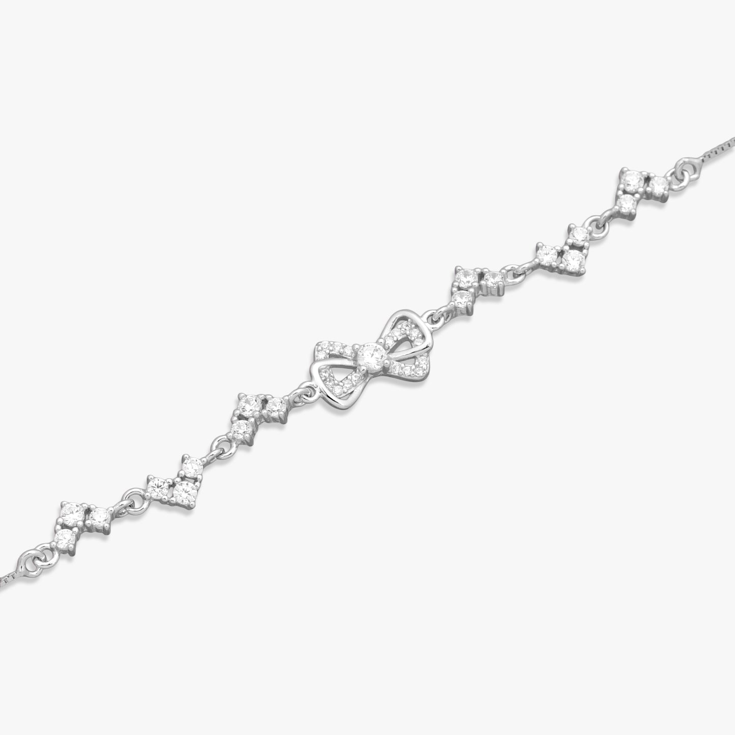 Sterling Silver Bow Bracelet