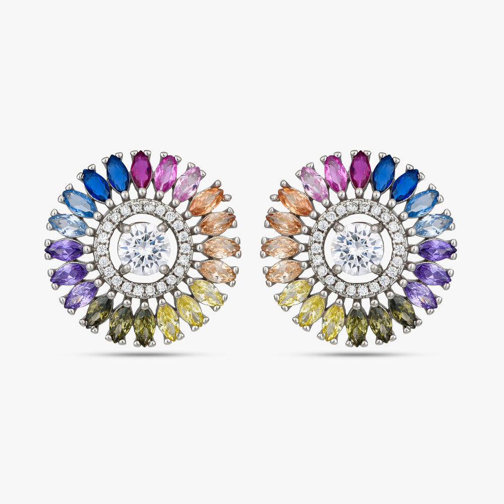 Cosmic Aurora Star Studs, front view