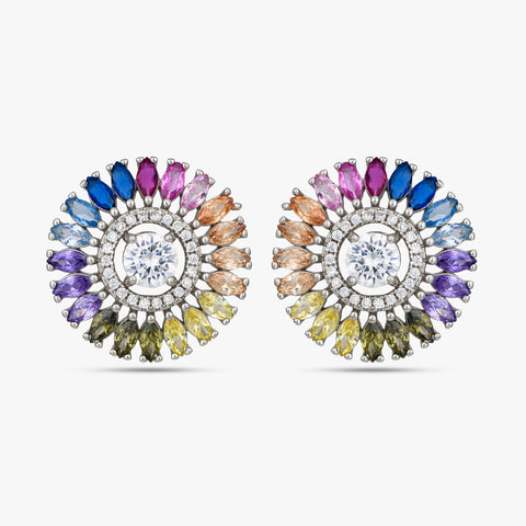 Cosmic Aurora Star Studs, front view