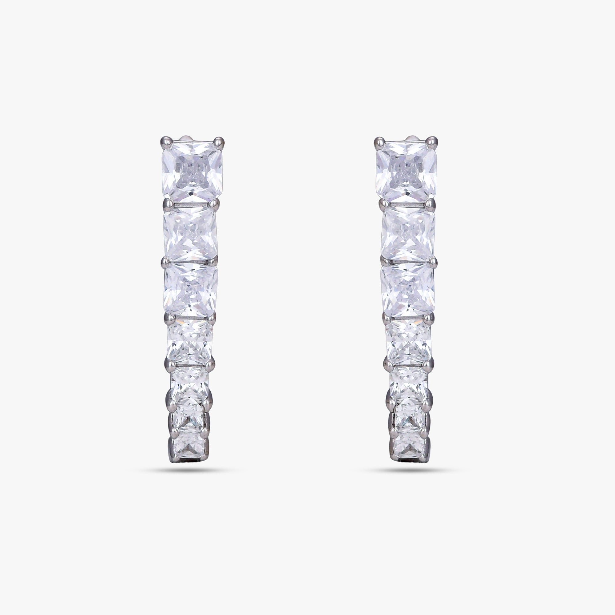 Square Cut Huggie Earrings