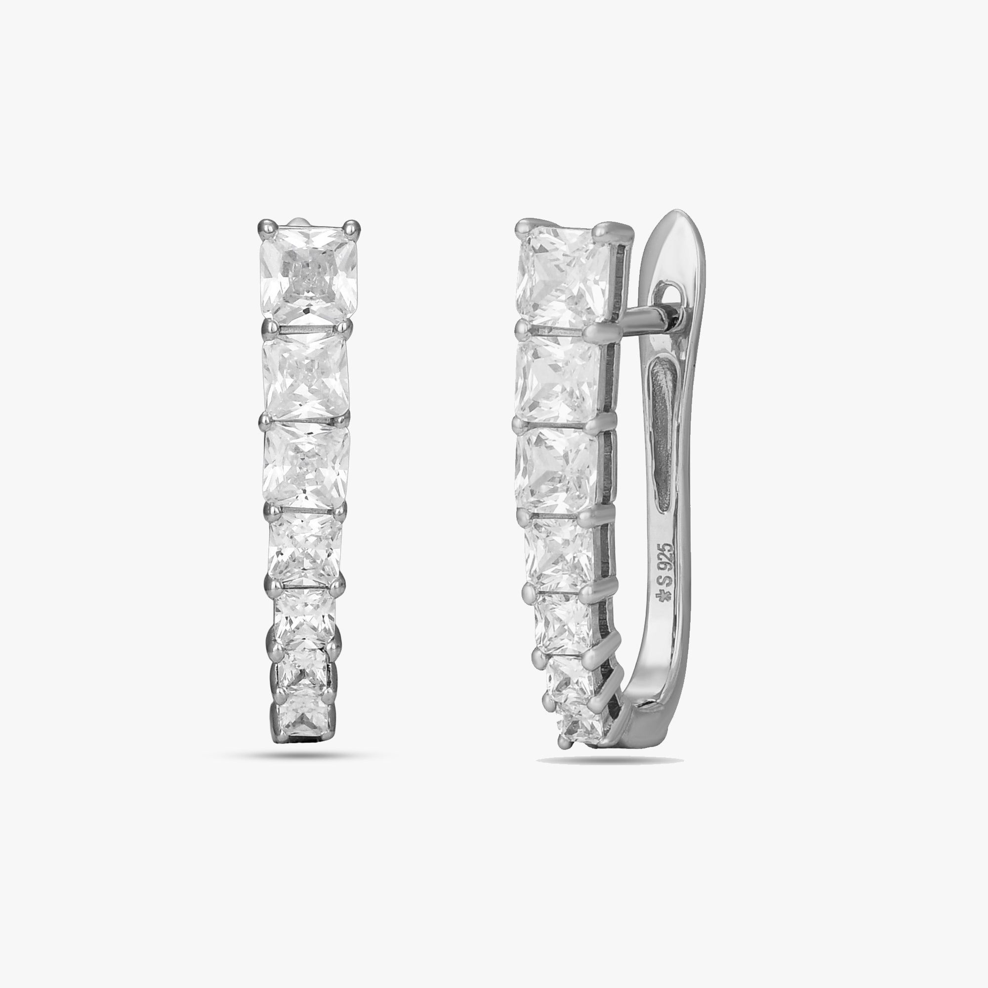 Square Cut Huggie Earrings