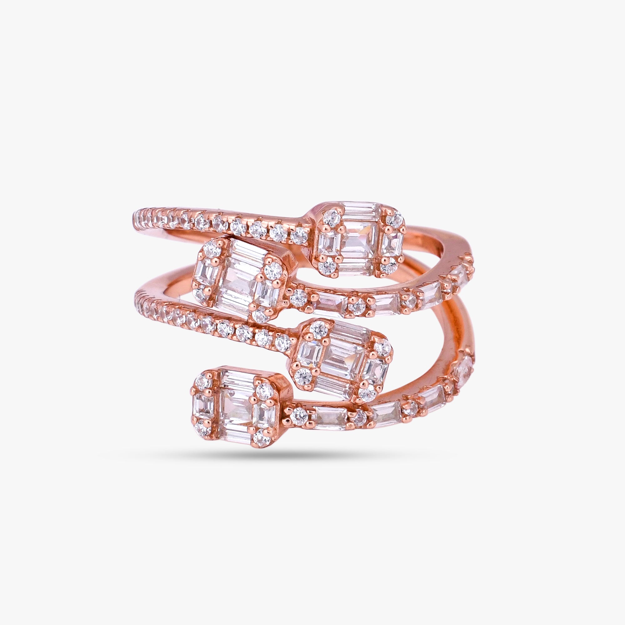 Rose Gold Interlocking Ring