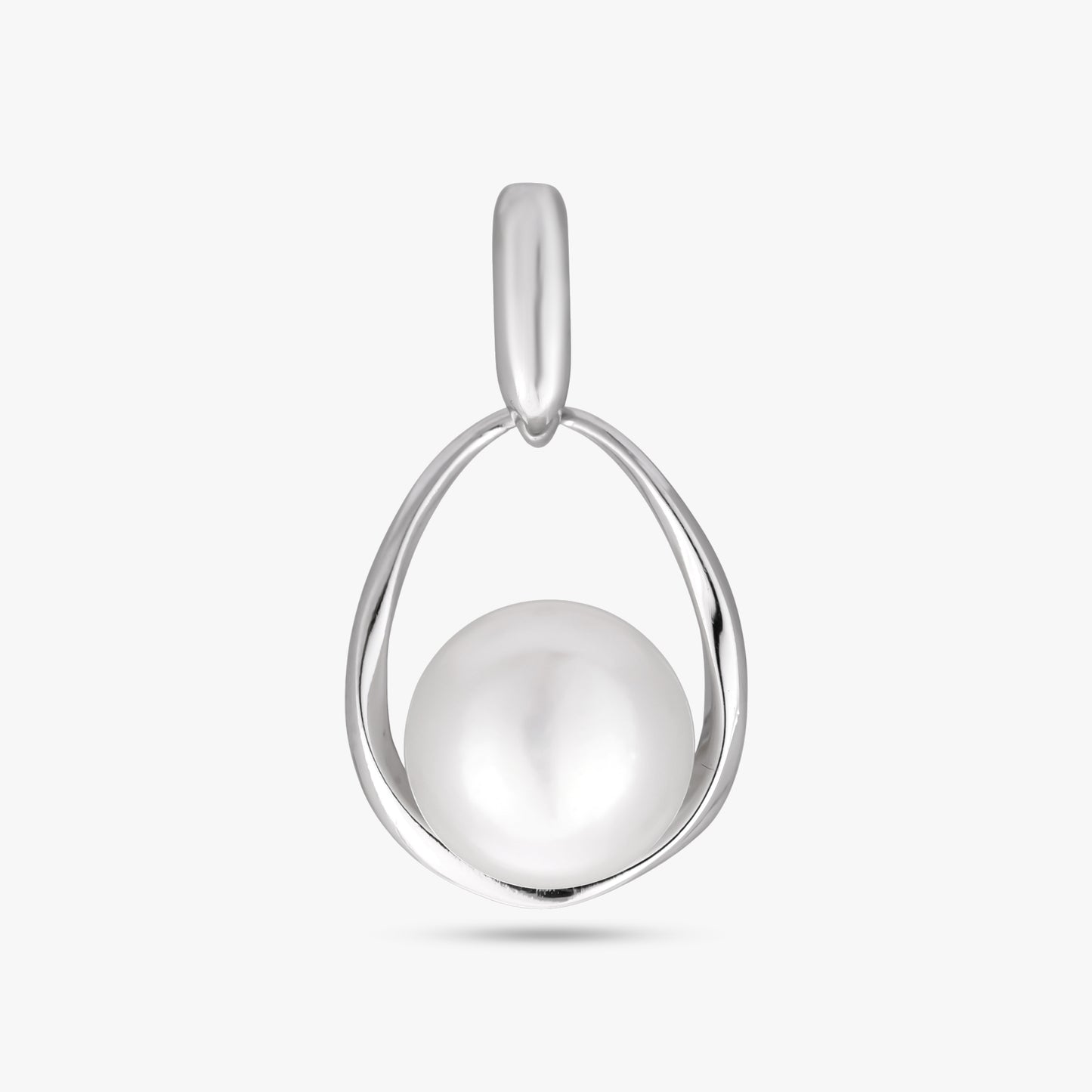 Silver Pearl Pendant Set