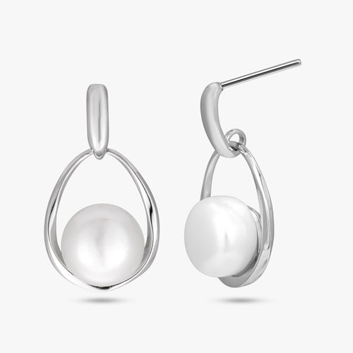Load image 1 in gallery view. Silver Pearl Pendant Set