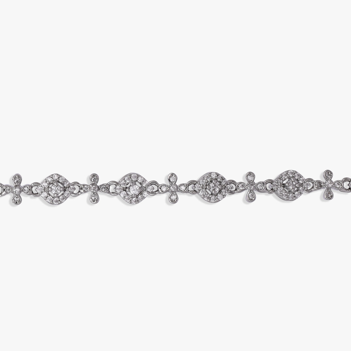 Diamond Floral Link Anklet
