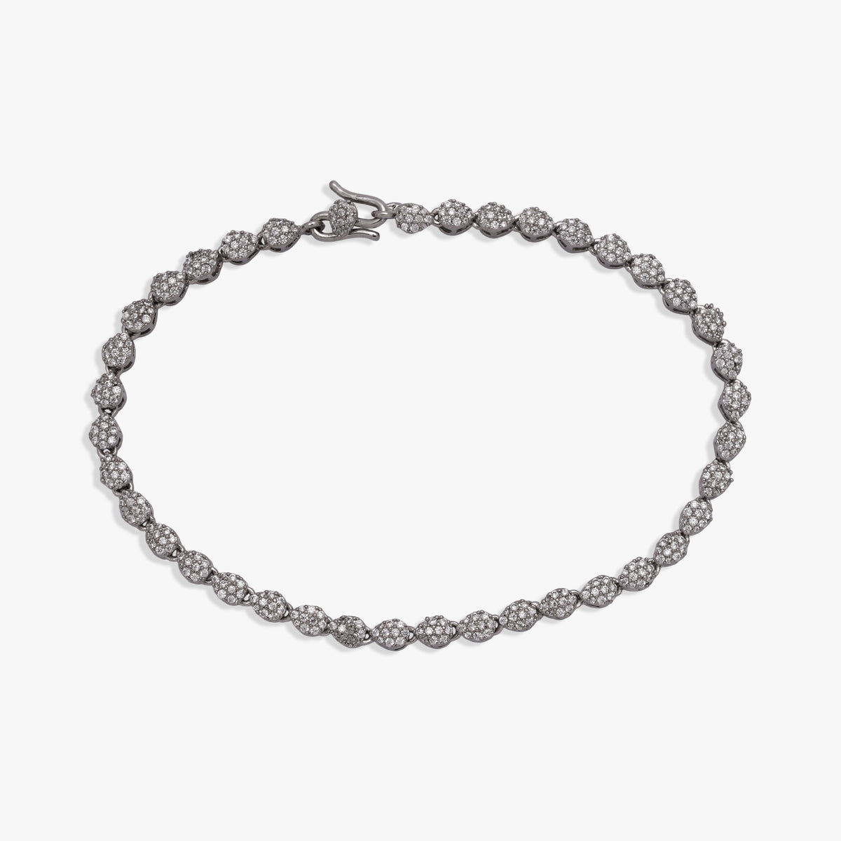 Diamond Pave Leaf Anklet