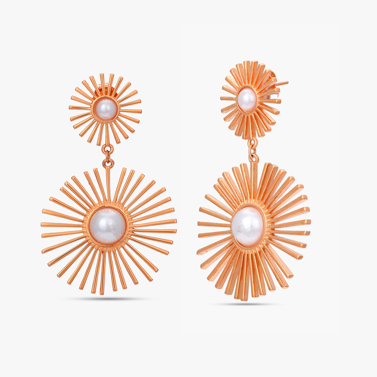 Solaris Sunburst Pear Earrings
