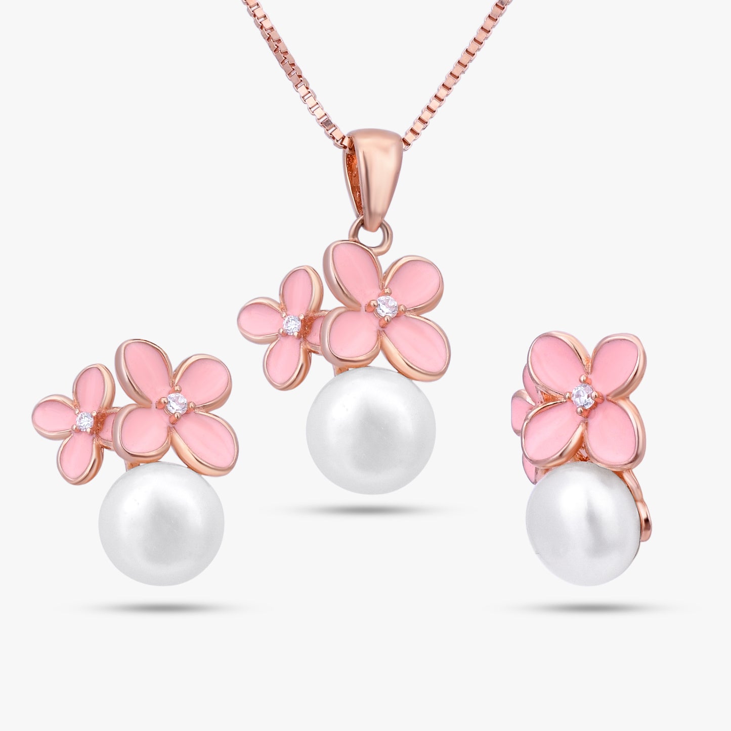 Floral Pearl Jewelry Set