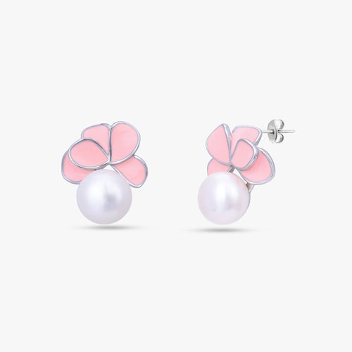 Load image 1 in gallery view. Pink Floral Jewelry Set