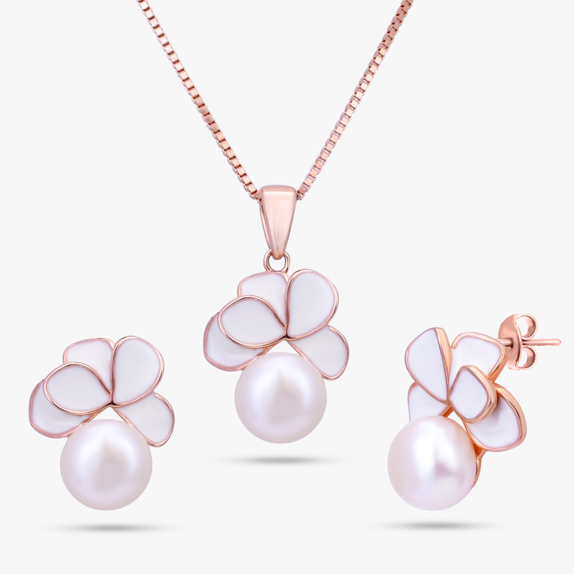 Rose Gold Pearl Set