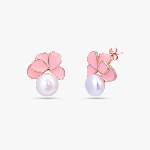 Load image 1 in gallery view. Pink Floral Jewelry Set