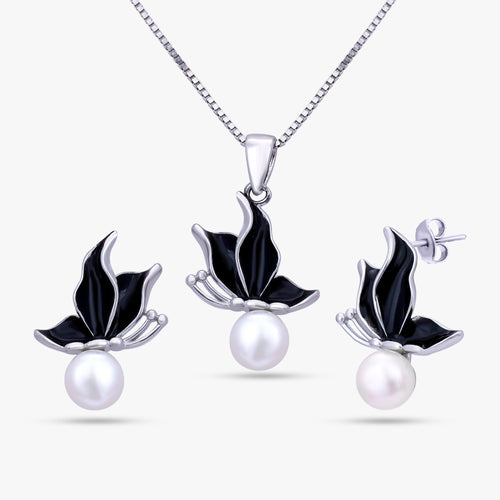 Load image 1 in gallery view. Enamel Wing Pearl Set