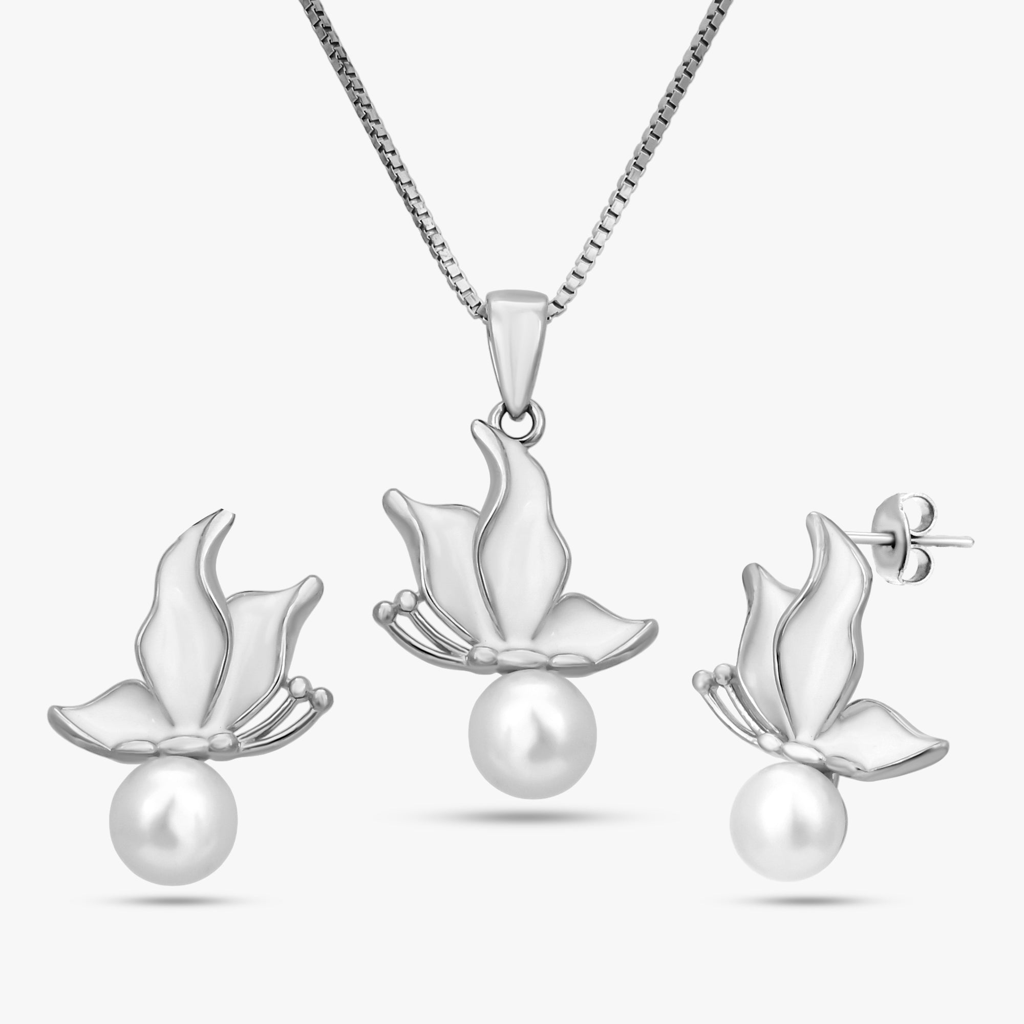 Elegant Pearl Butterfly Set