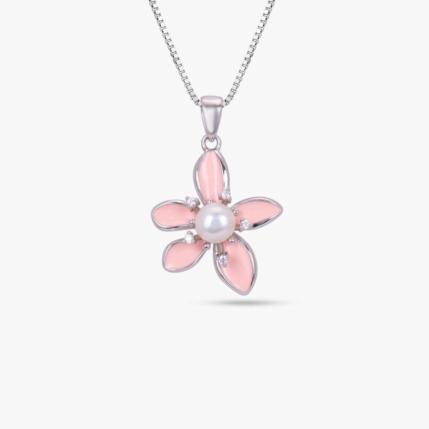 Pink Floral Pearl Set