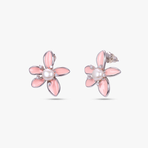 Load image 1 in gallery view. Pink Floral Pearl Set