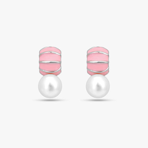 Load image 1 in gallery view. Pink Enamel Pearl Set