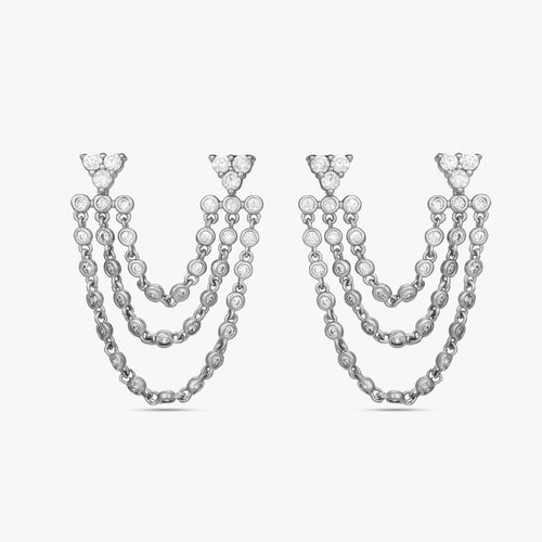 Load image 1 in gallery view. Petal Glow Solitaires Earrings