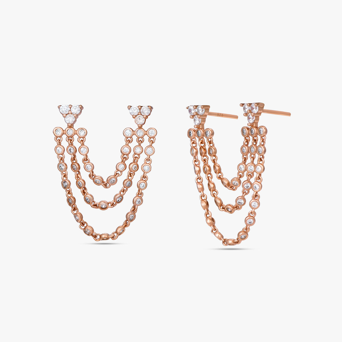 Triple-Tier Royal Drape Earrings