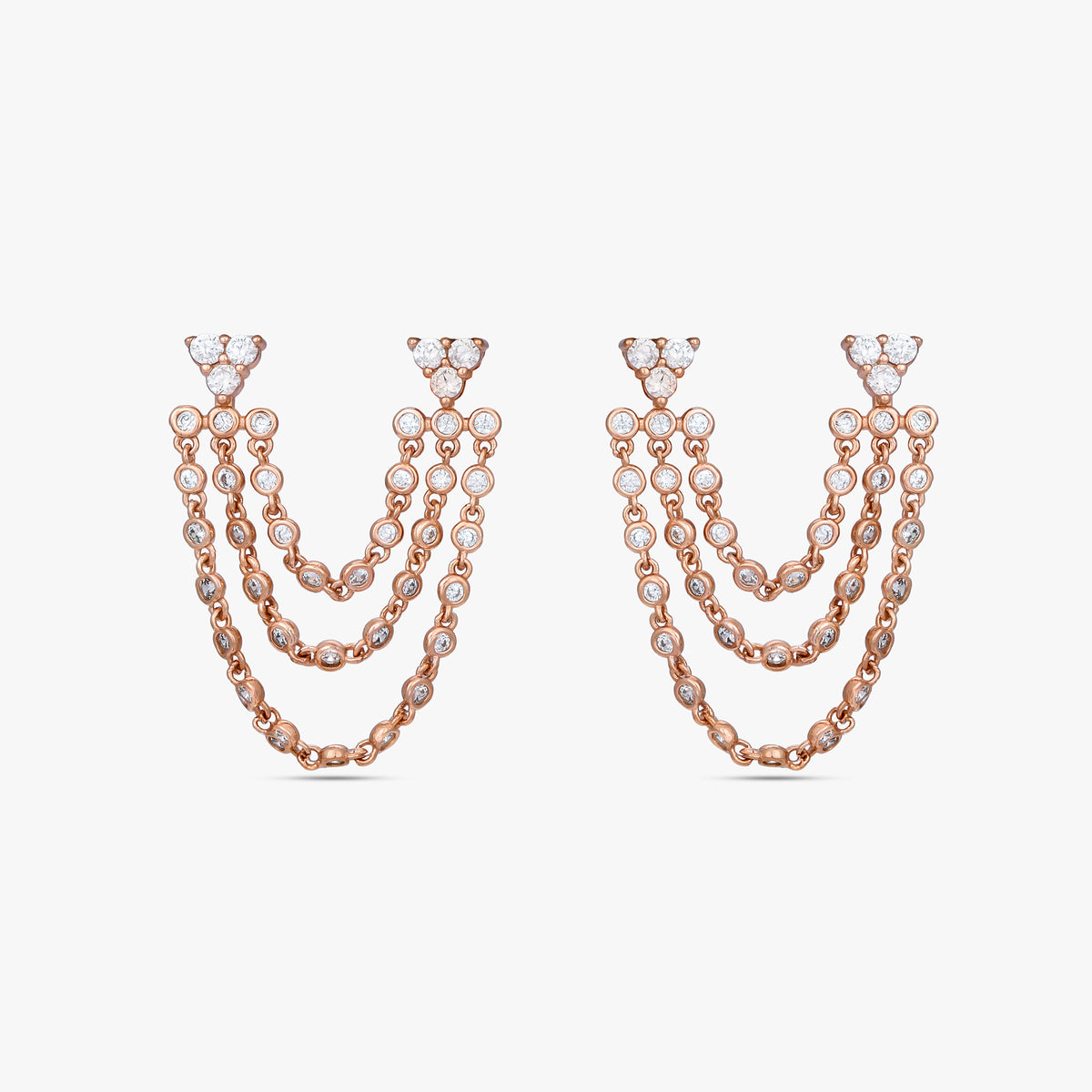 Triple-Tier Royal Drape Earrings