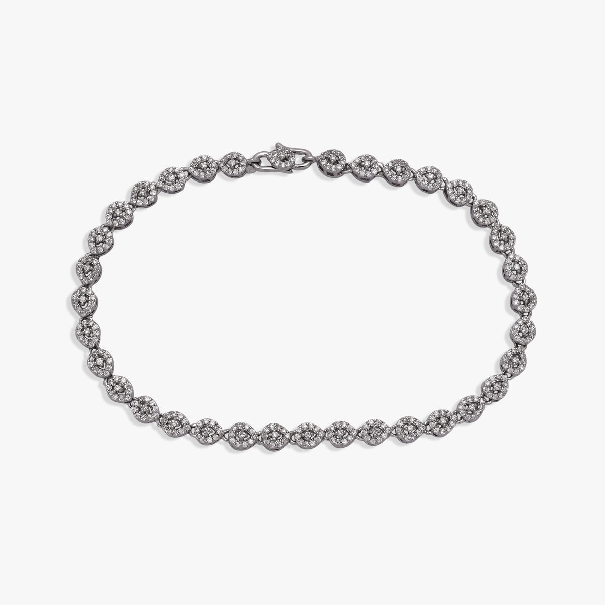 Sparkling Diamond Halo Anklet