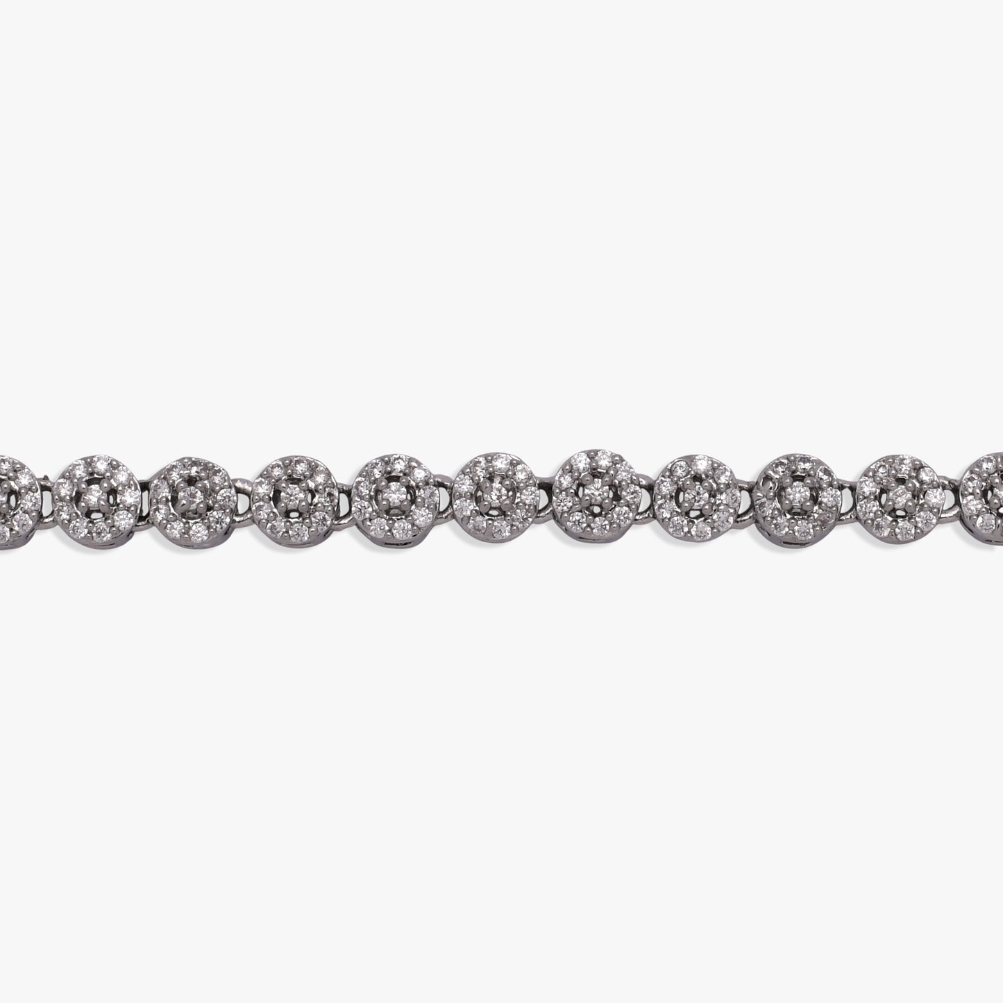 Elegant Halo Diamond Anklet