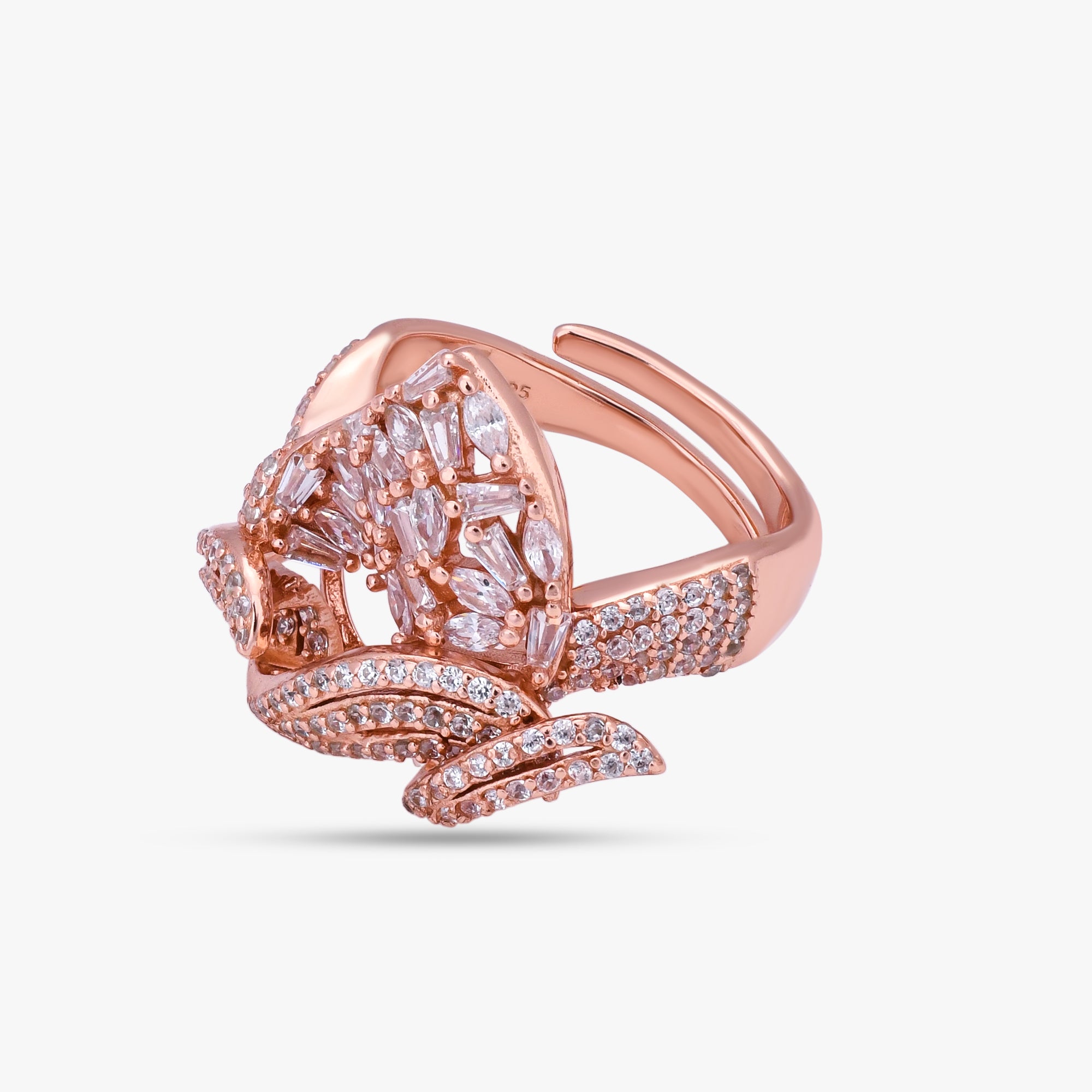 Rose Gold Geometric Ring
