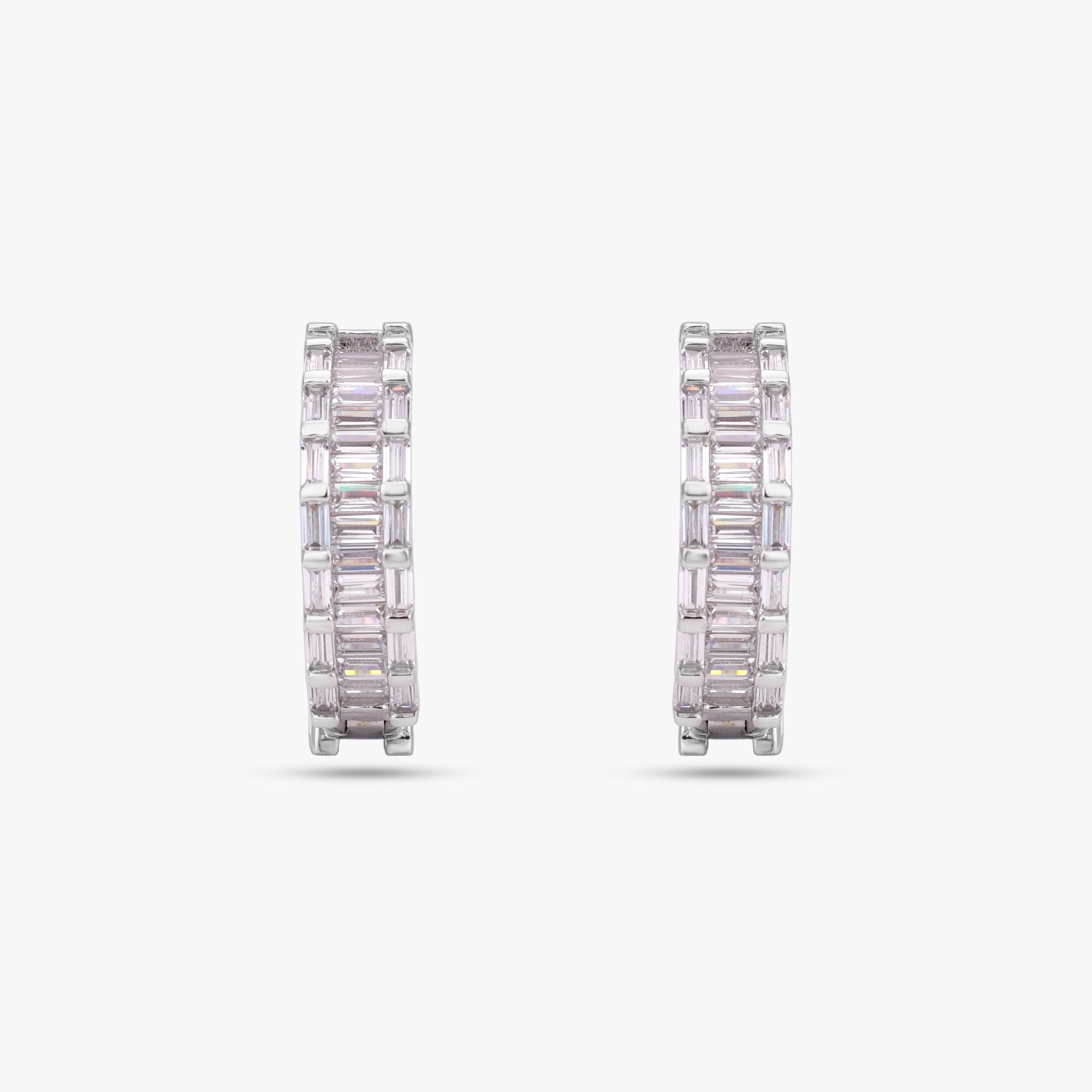 Baguette Hoop Earrings