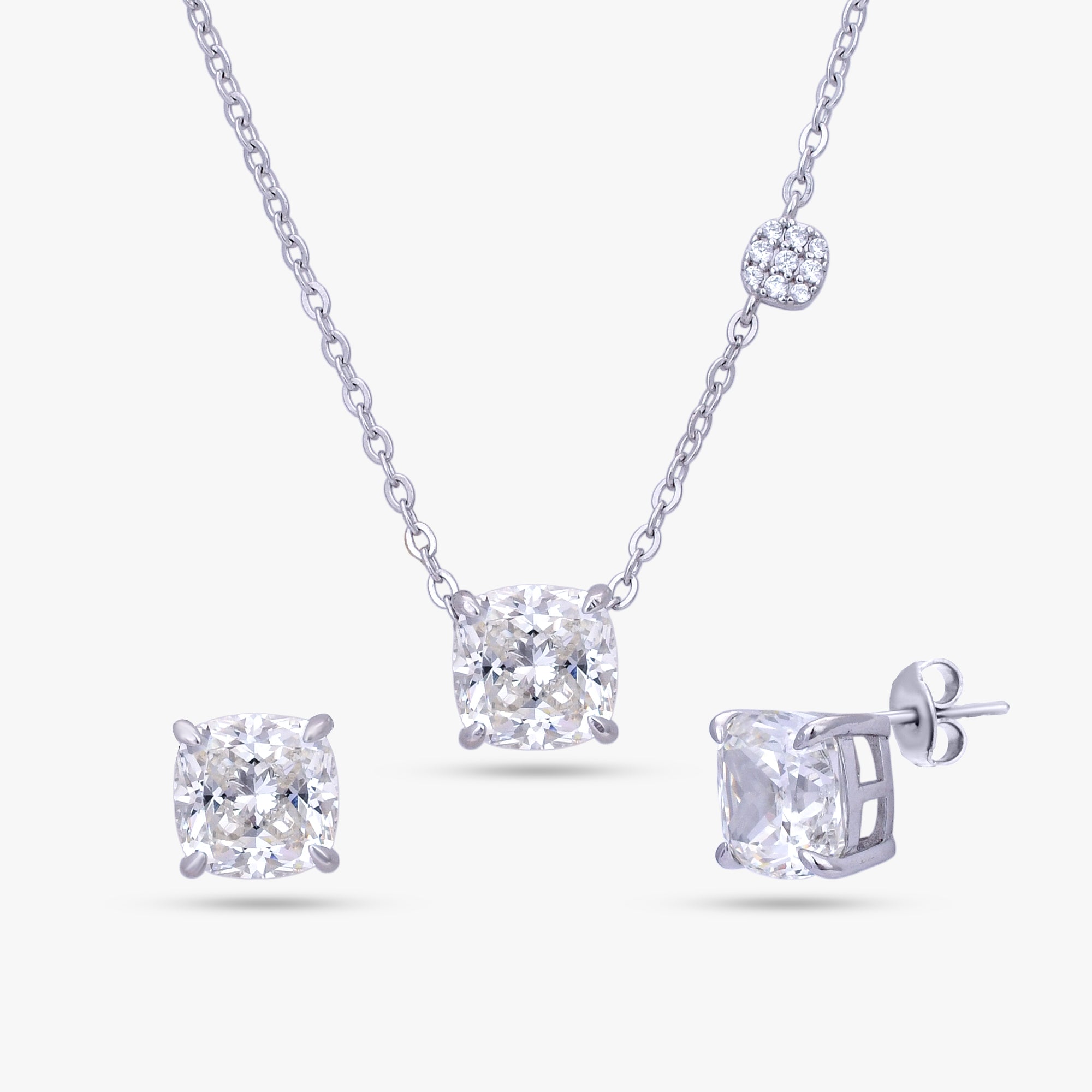 Elegant Silver Pendant Set