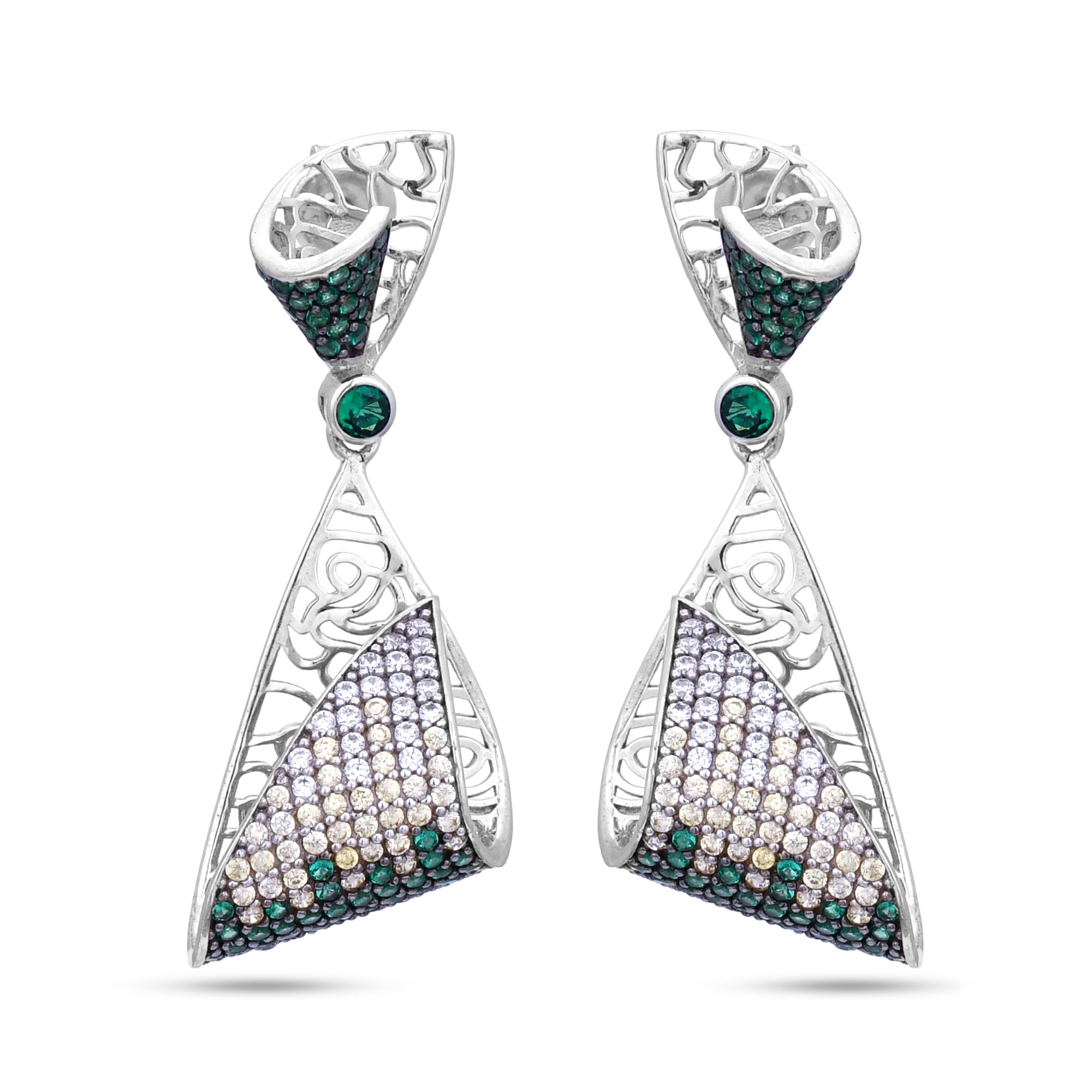 Geometric Filigree Dangles Earring