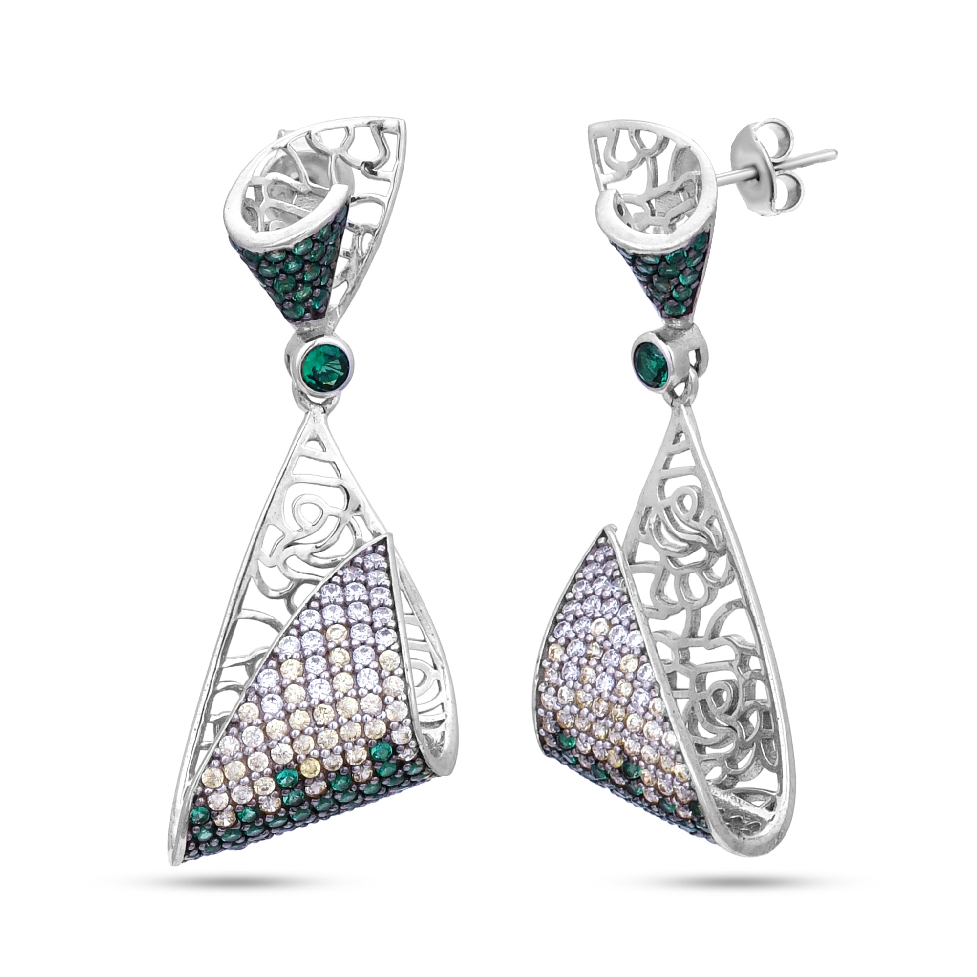 Geometric Filigree Dangles Earring