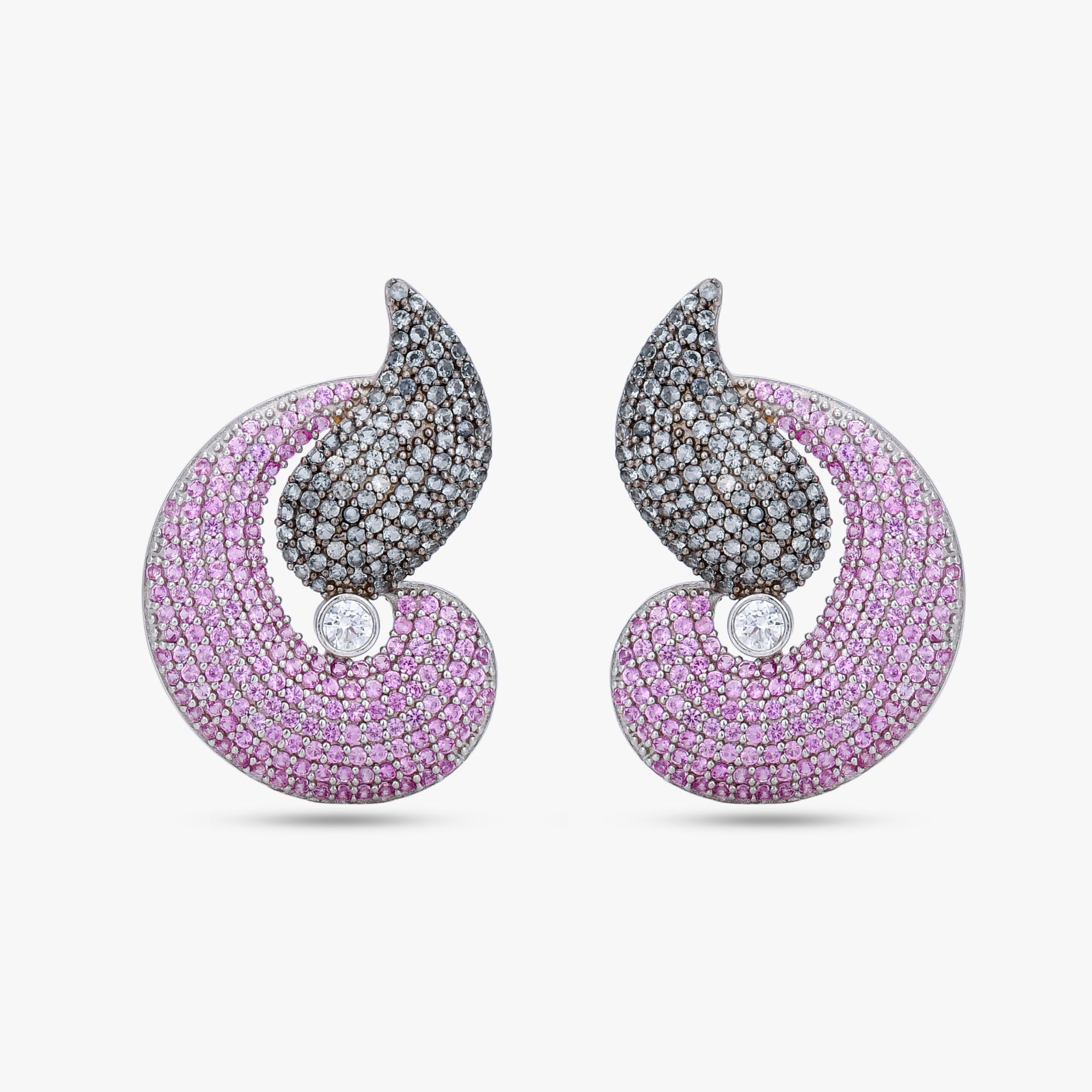 Pave Swirl Earrings