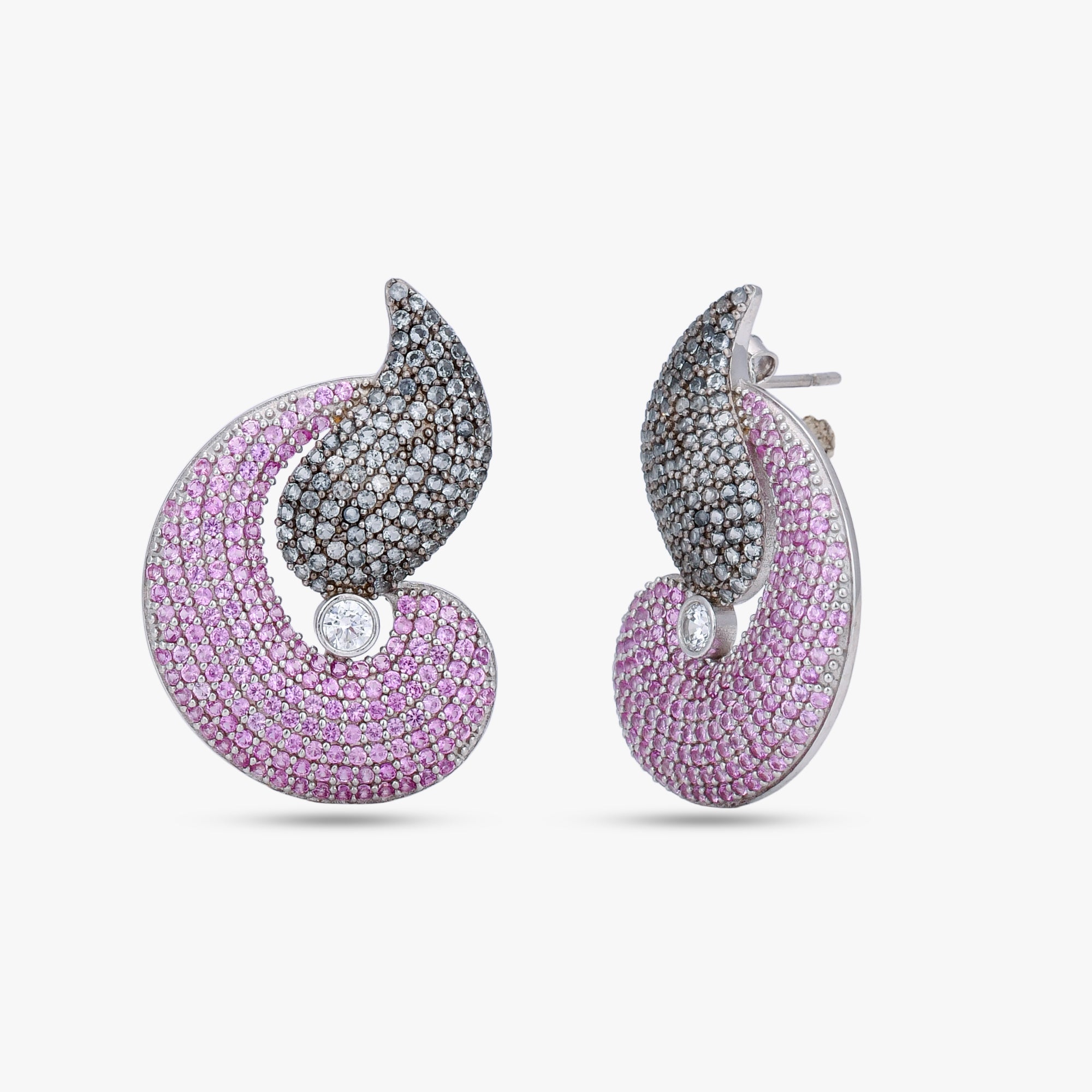 Pave Swirl Earrings