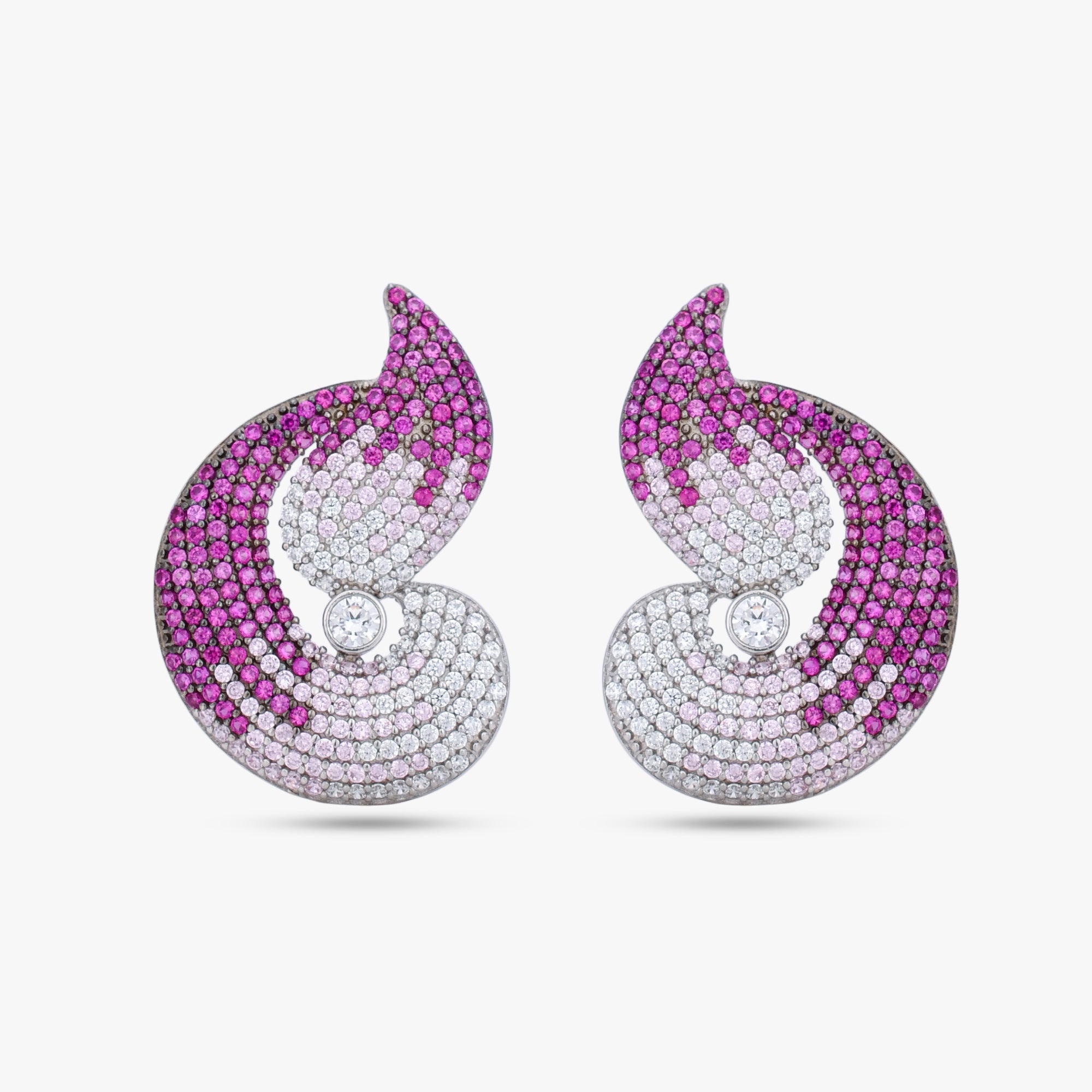 Pink Ombré Swirl Earrings