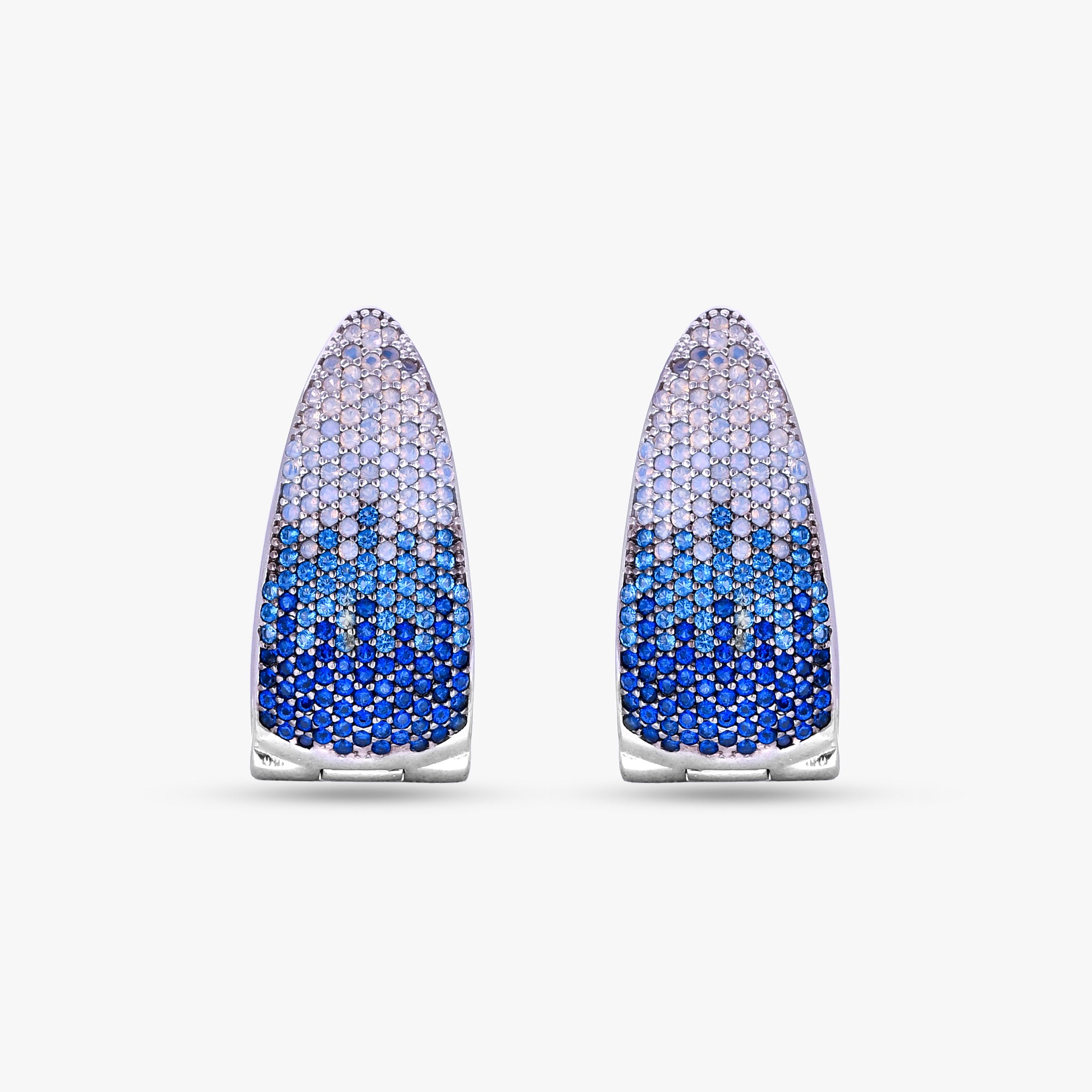 Blue Gradient Pave Earrings