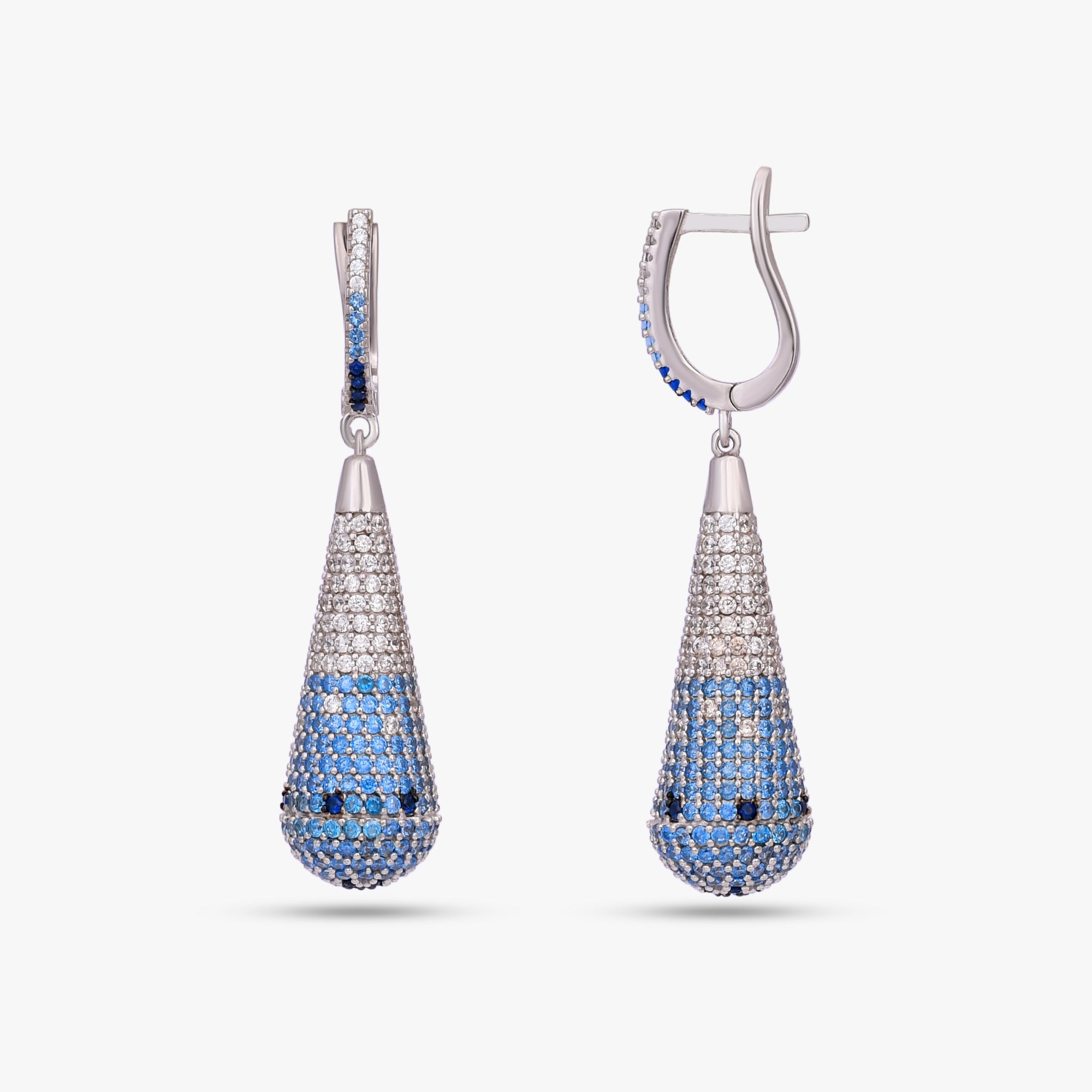 Blue Ombre Teardrops Earring