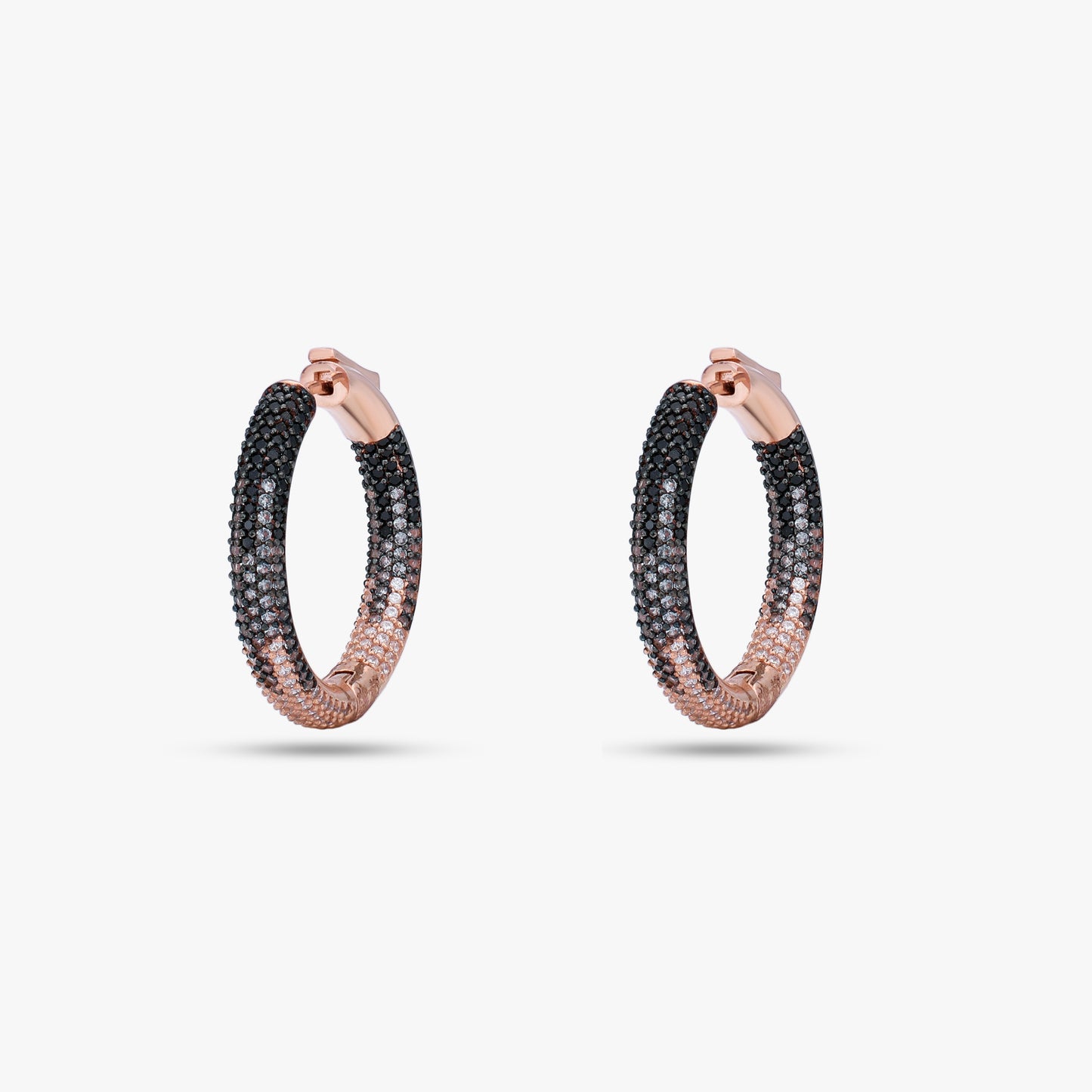 Italian Stone Hoop Earrings