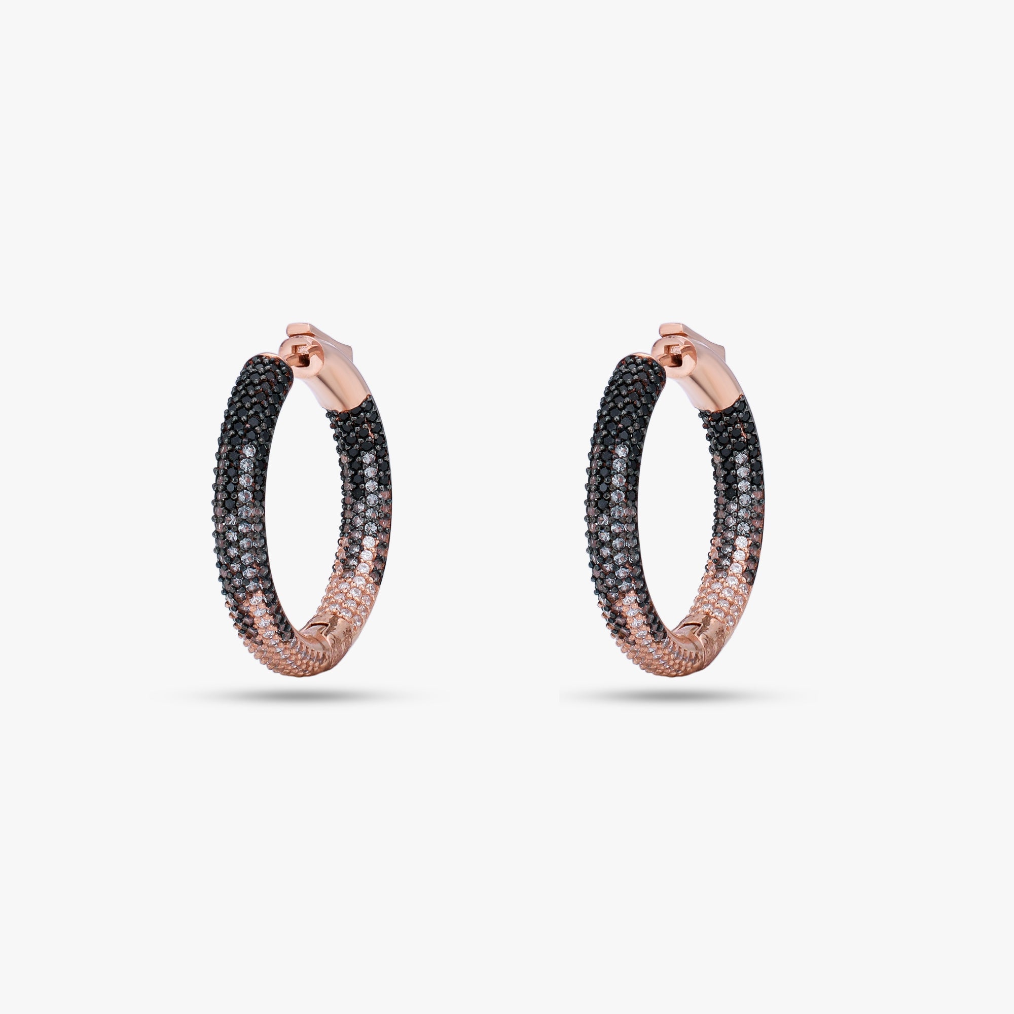 Italian Stone Hoop Earrings