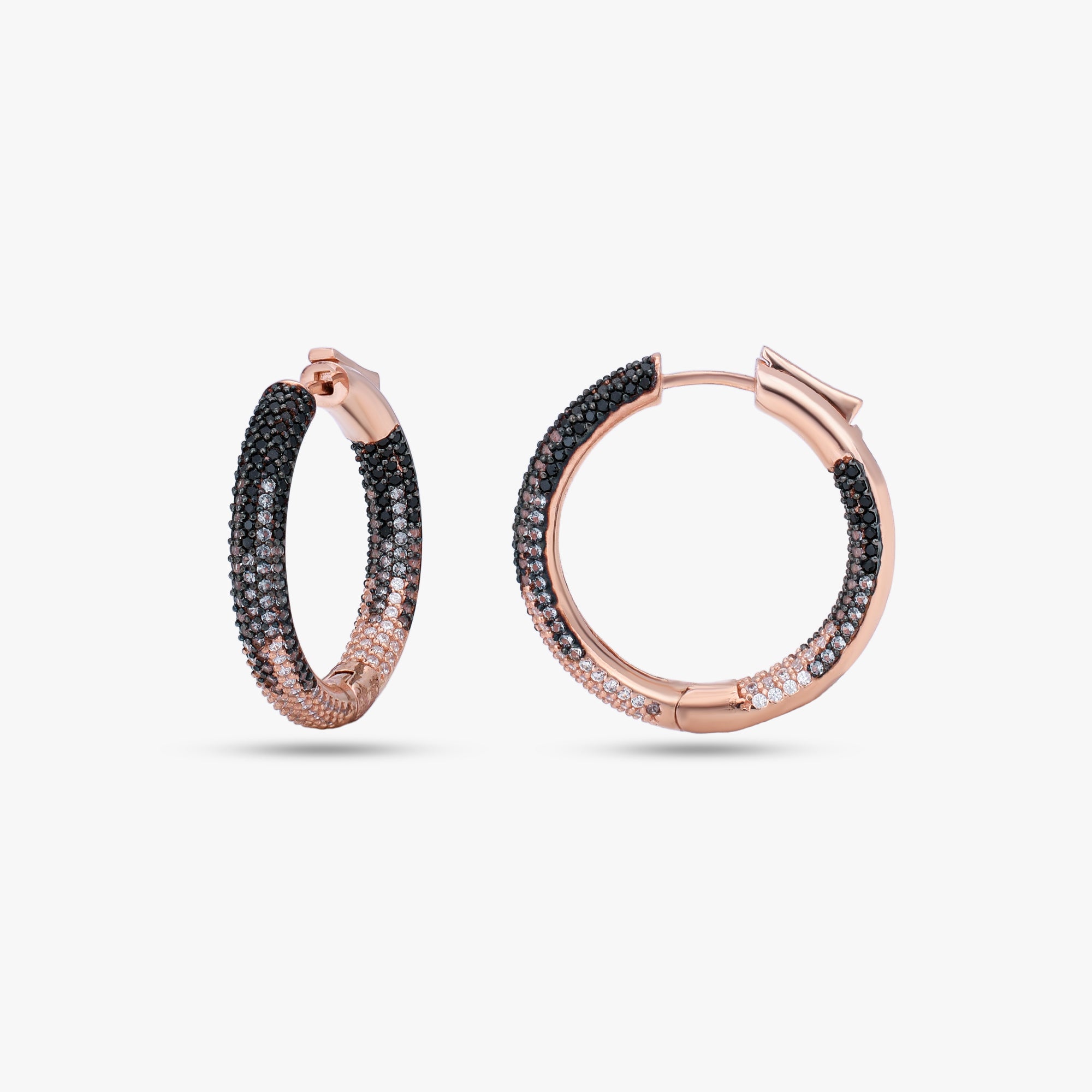 Italian Stone Hoop Earrings