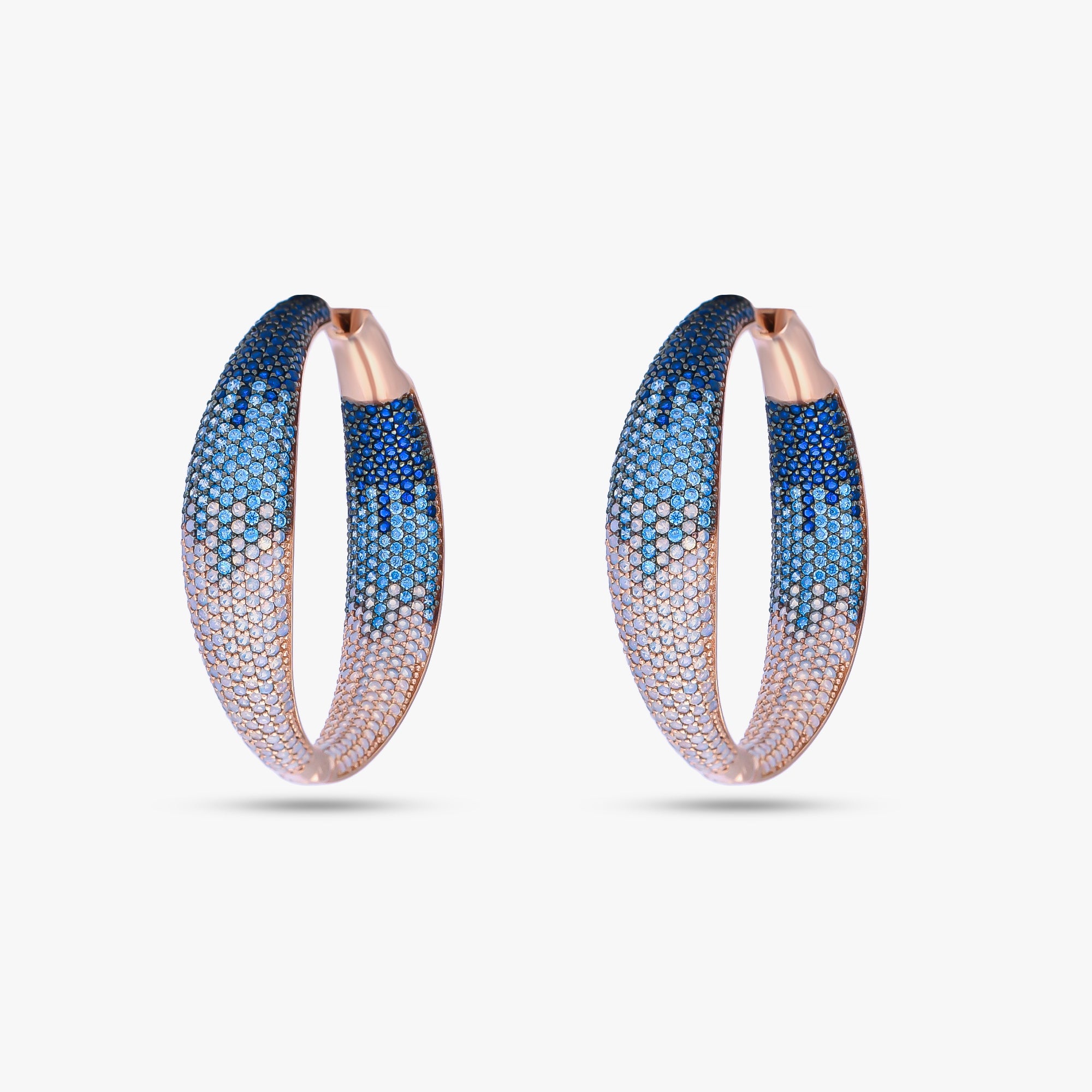 Blue Ombre Hoop Earrings
