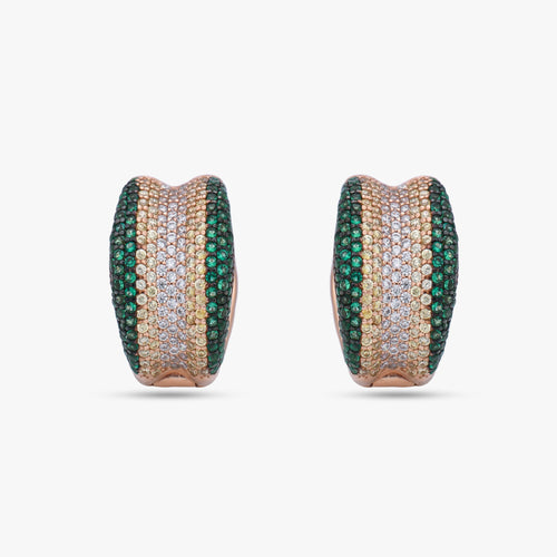 Load image 1 in gallery view. Italian Multicolor Stone Earrings