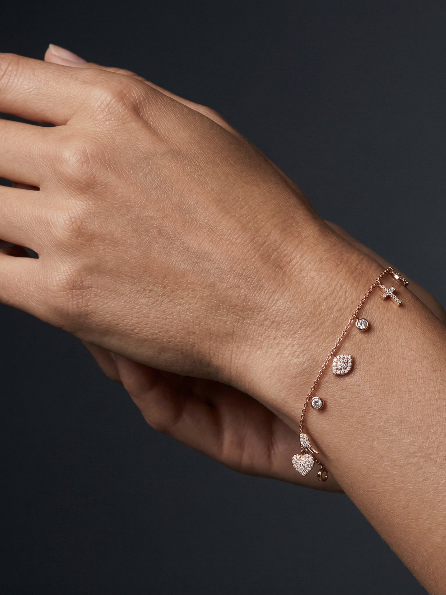 Multi-Charm Dangle Bracelet