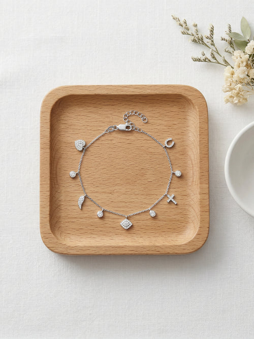 Load image 1 in gallery view. Multi-Charm Dangle Bracelet