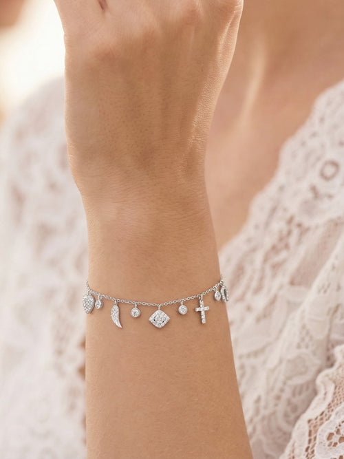 Load image 1 in gallery view. Multi-Charm Dangle Bracelet