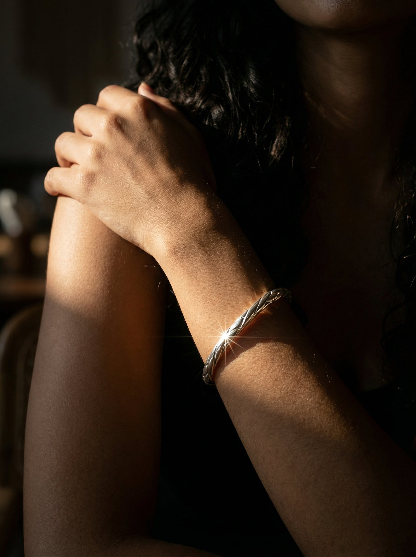 Twisted Silver Textured Kada