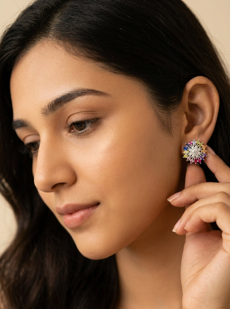 Stellar Spectrum Floral Studs