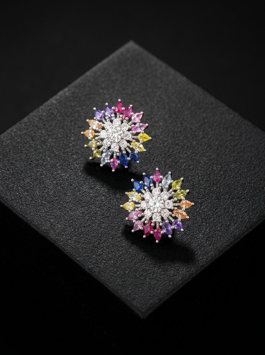 Stellar Spectrum Floral Studs
