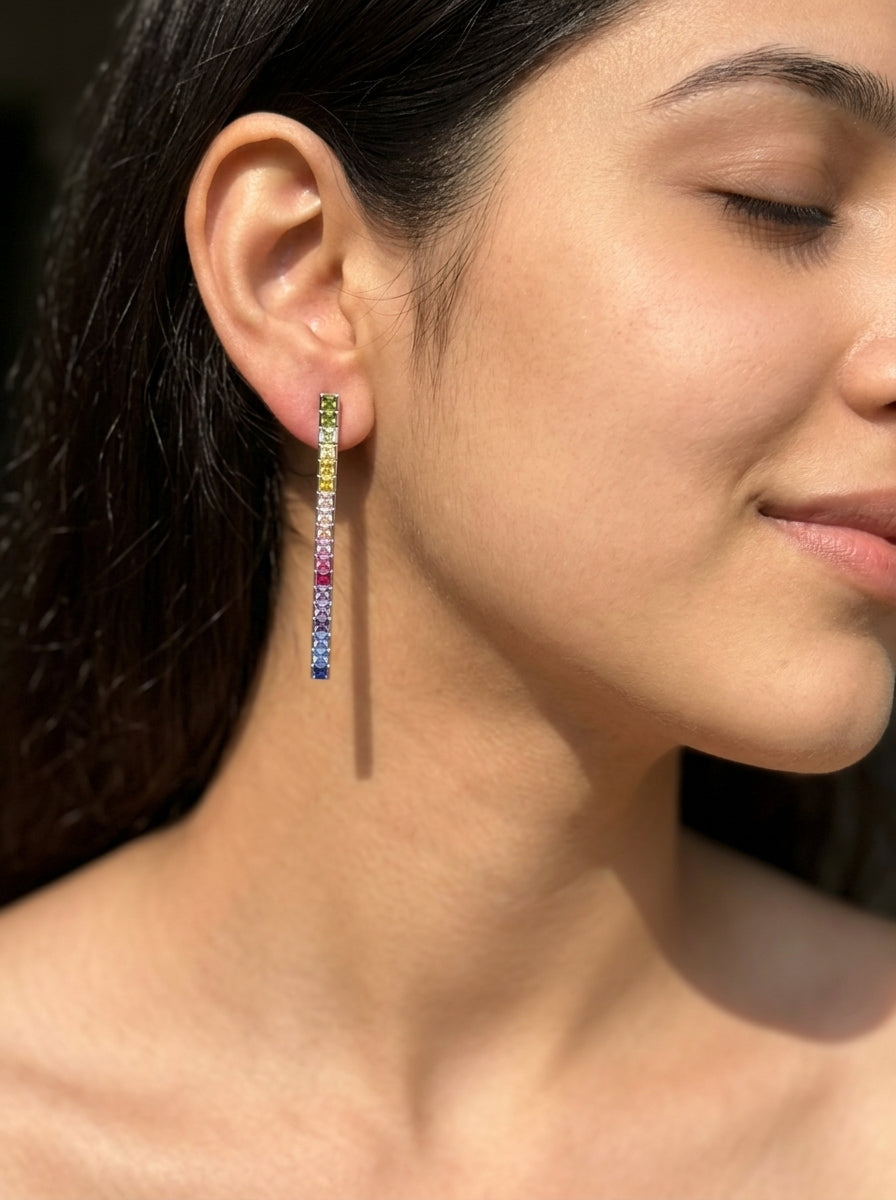 Rainbow Spectrum Drop Earrings